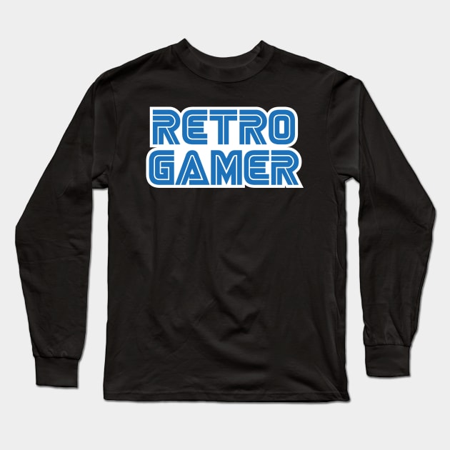 Retro Gamer (Sega font) Long Sleeve T-Shirt by conform